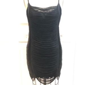 H&M Black Fringe Dress Size XS